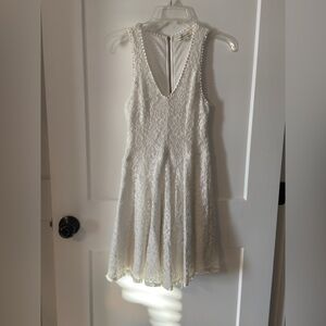 Francesca's Collections Cream Lace Dress